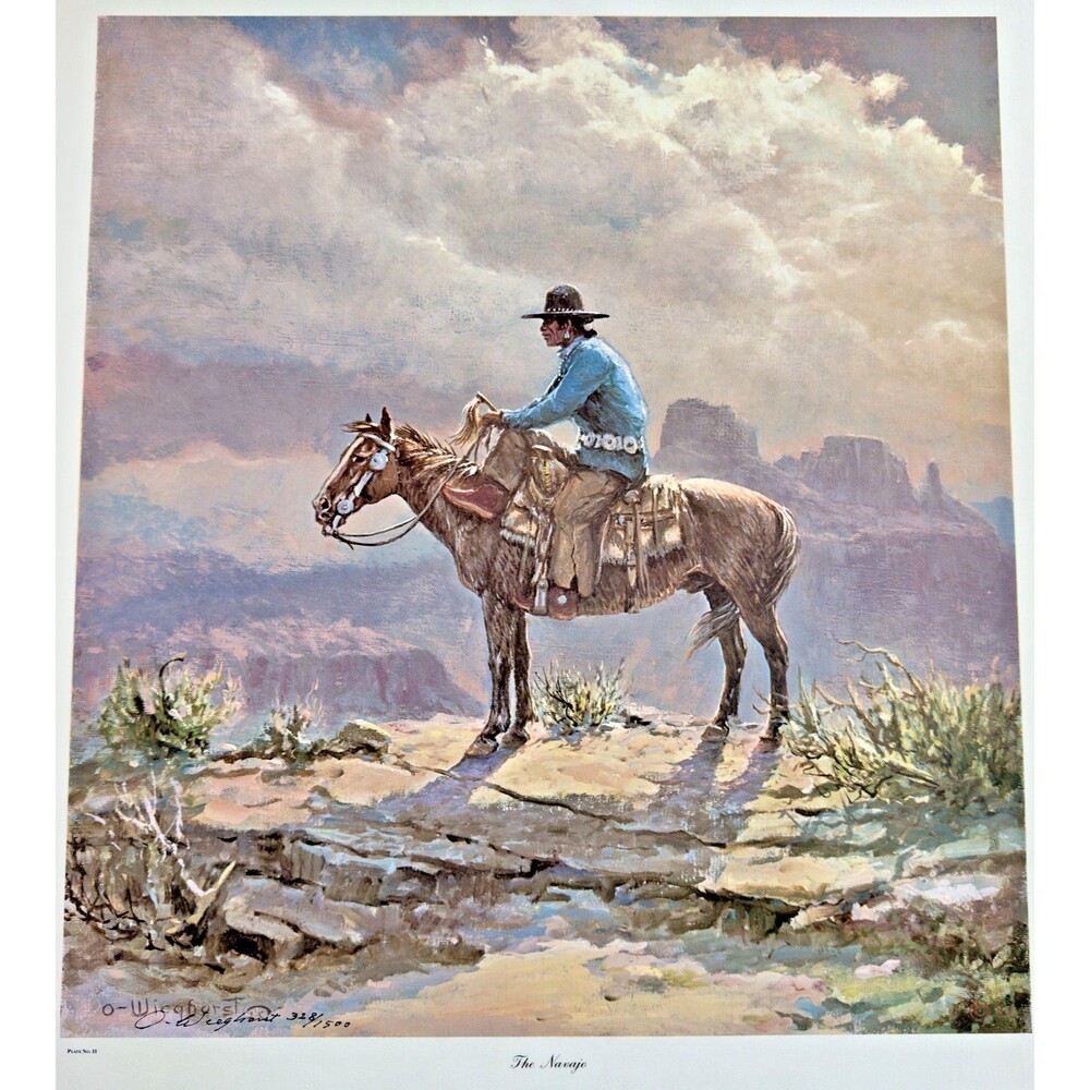 Olaf Wieghorst Portfolio Art Set “The‎ Navajo” 328/1500 Signed COA and Companion